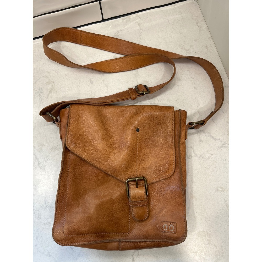Bed Stu Crossbody Bag Womens Medium Tan Leather Distressed Messenger Western